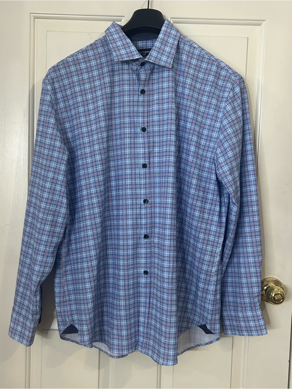 Society Of Threads Button Down Shirt 4 Way Stretch Slim Fit Mens XL NWT